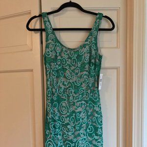 Alexia Admor Sleeveless Sequin Embroidered Dress